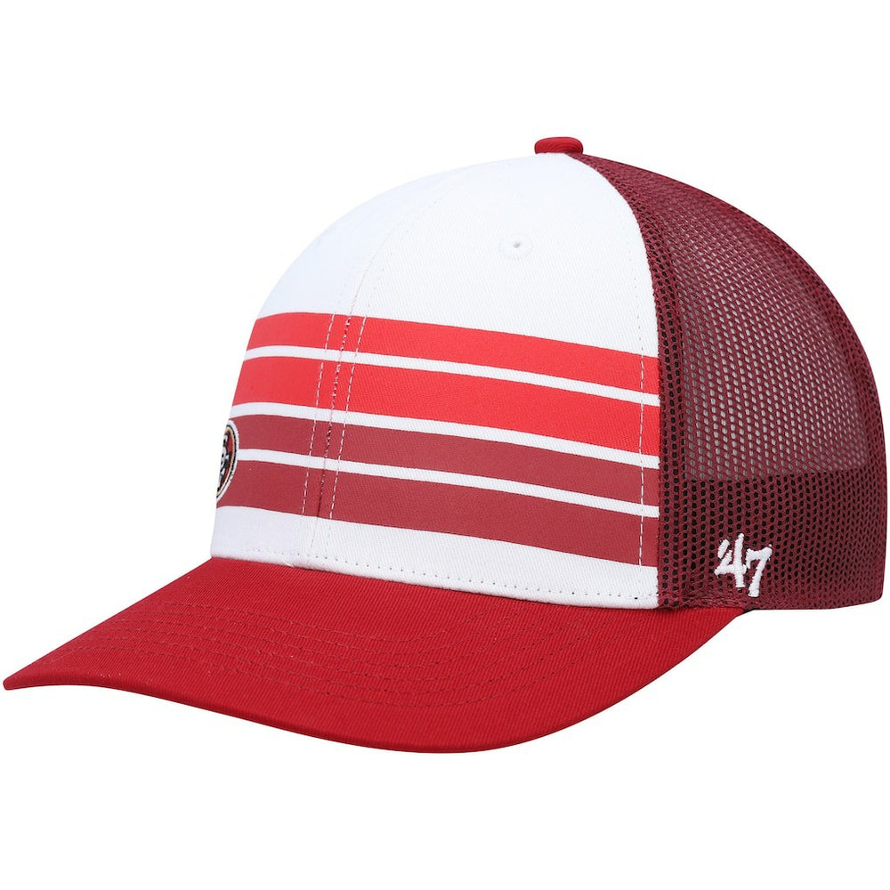 47 brand San Francisco 49ers '47 Youth Cove Trucker Snapback Hat White/Scarlet
