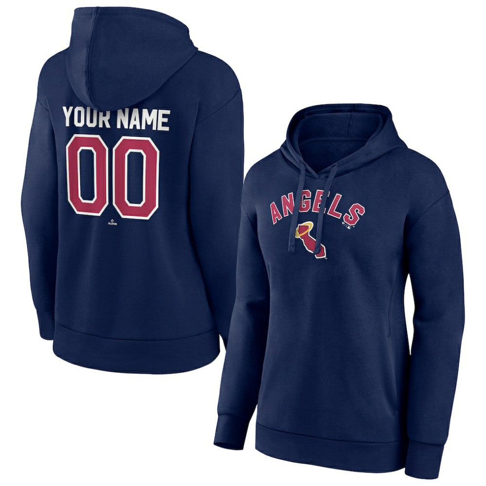 California Angels Women's Personalized Cooperstown Collection Winning Streak Pullover Hoodie - Navy - MLB on Sale