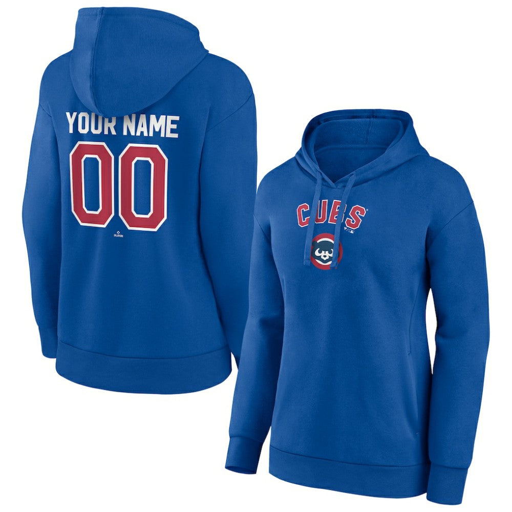 Chicago Cubs Women's Personalized Cooperstown Collection Winning Streak Pullover Hoodie - Royal - MLB Discount