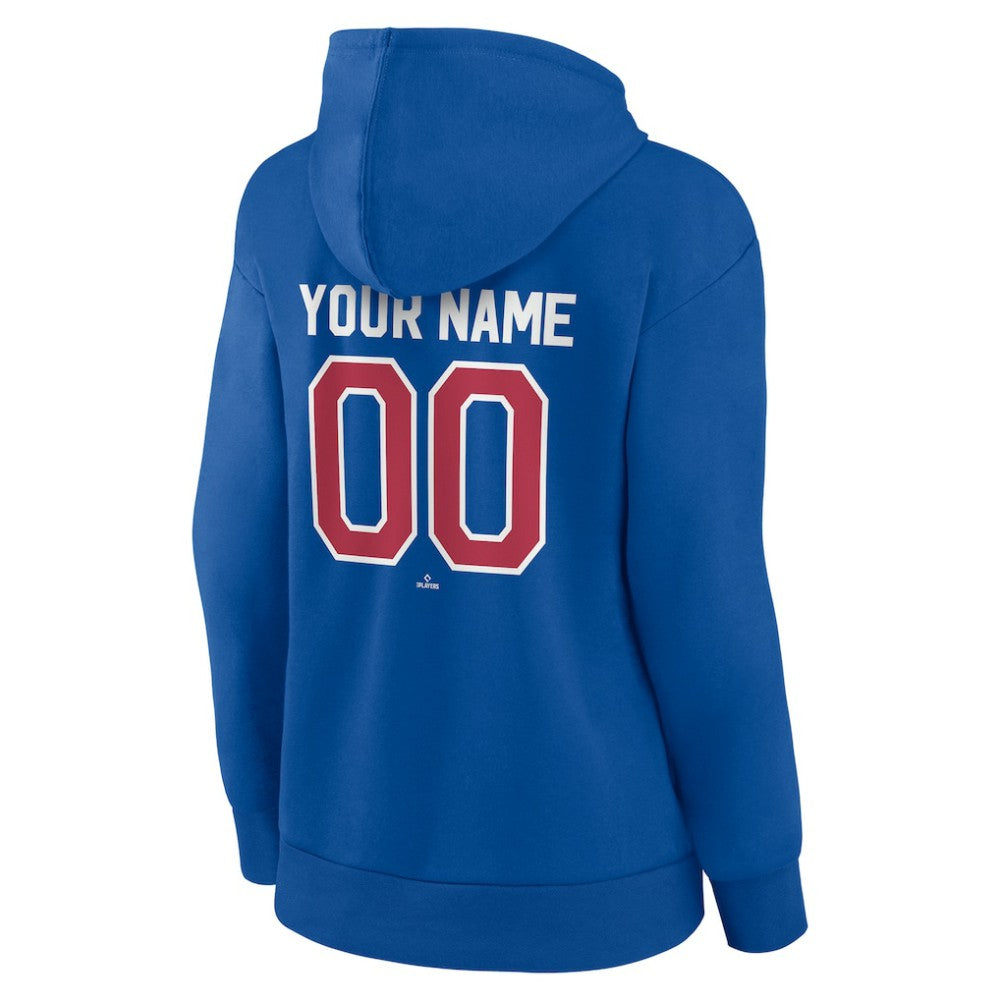 Chicago Cubs Women's Personalized Cooperstown Collection Winning Streak Pullover Hoodie - Royal - MLB Discount