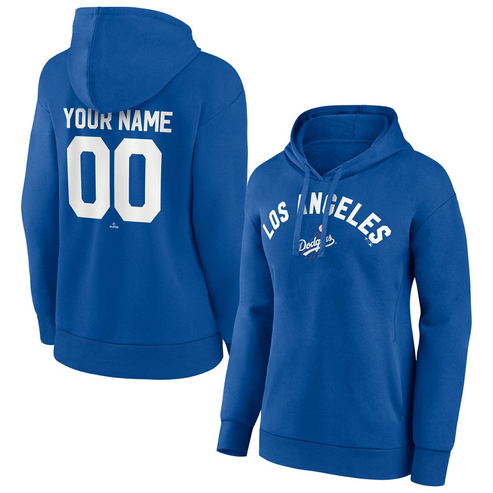 Los Angeles Dodgers Women's Personalized Cooperstown Collection Winning Streak Pullover Hoodie - Royal - MLB Sale