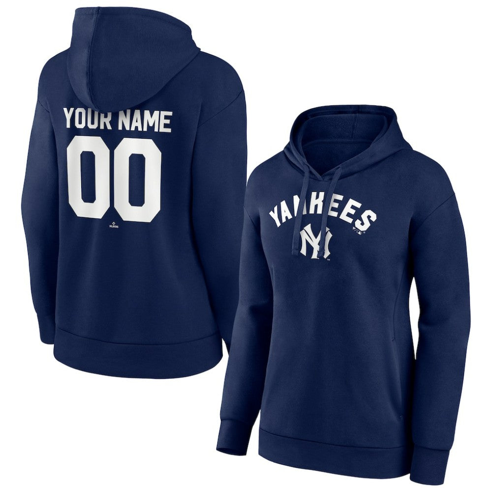 New York Yankees Women's Personalized Cooperstown Collection Winning Streak Pullover Hoodie - Navy - MLB Sale