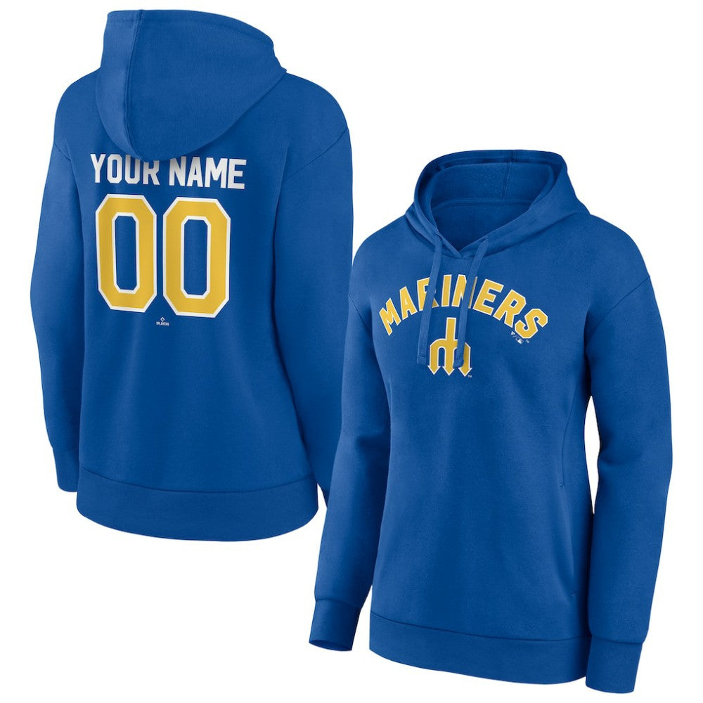 Seattle Mariners Women's Personalized Cooperstown Collection Winning Streak Pullover Hoodie - Royal - MLB Online