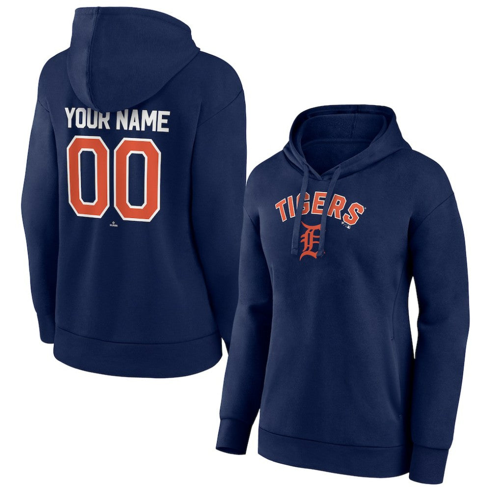 Detroit Tigers Women's Personalized Team Winning Streak Pullover Hoodie - Navy - MLB on Sale