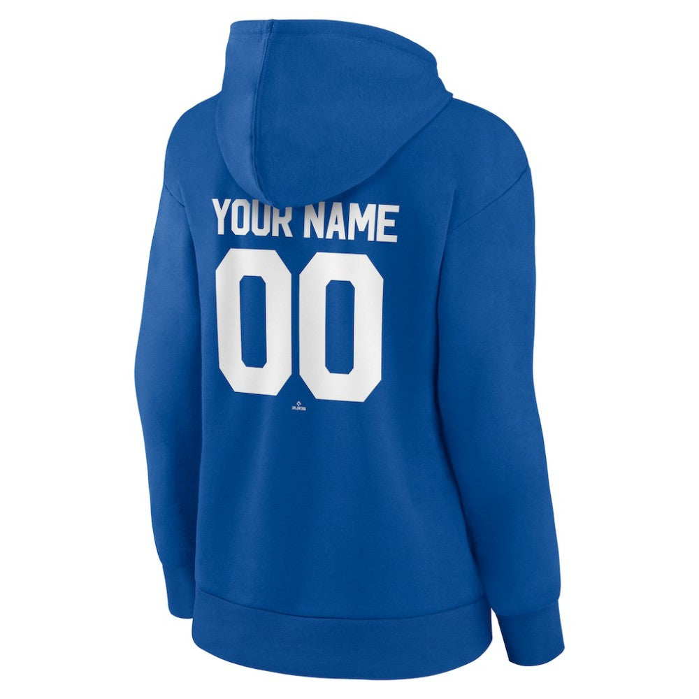 Los Angeles Dodgers Women's Personalized Team Winning Streak Pullover Hoodie - Royal - MLB Lifestyle