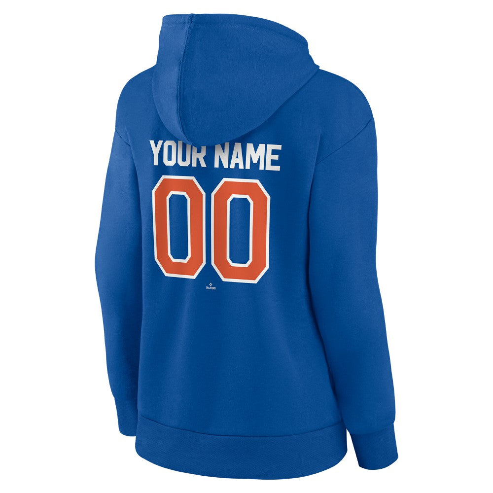 New York Mets Women's Personalized Team Winning Streak Pullover Hoodie - Royal - MLB Discount
