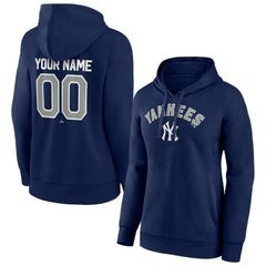 New York Yankees Women's Personalized Team Winning Streak Pullover Hoodie - Navy - MLB Sale