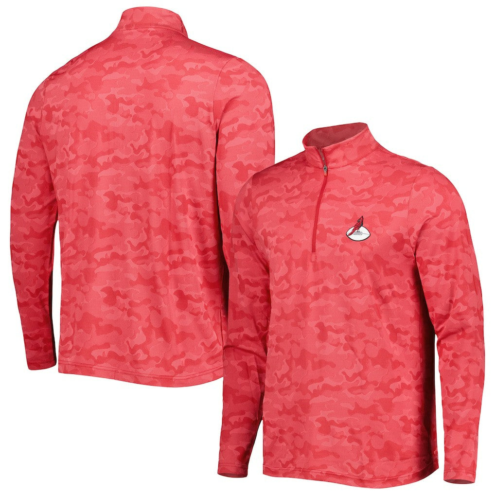 Arizona Cardinals Antigua Brigade Throwback Quarter-Zip Top Red