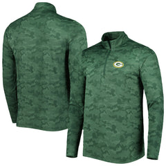 Green Bay Packers Antigua Brigade Quarter-Zip Sweatshirt Green