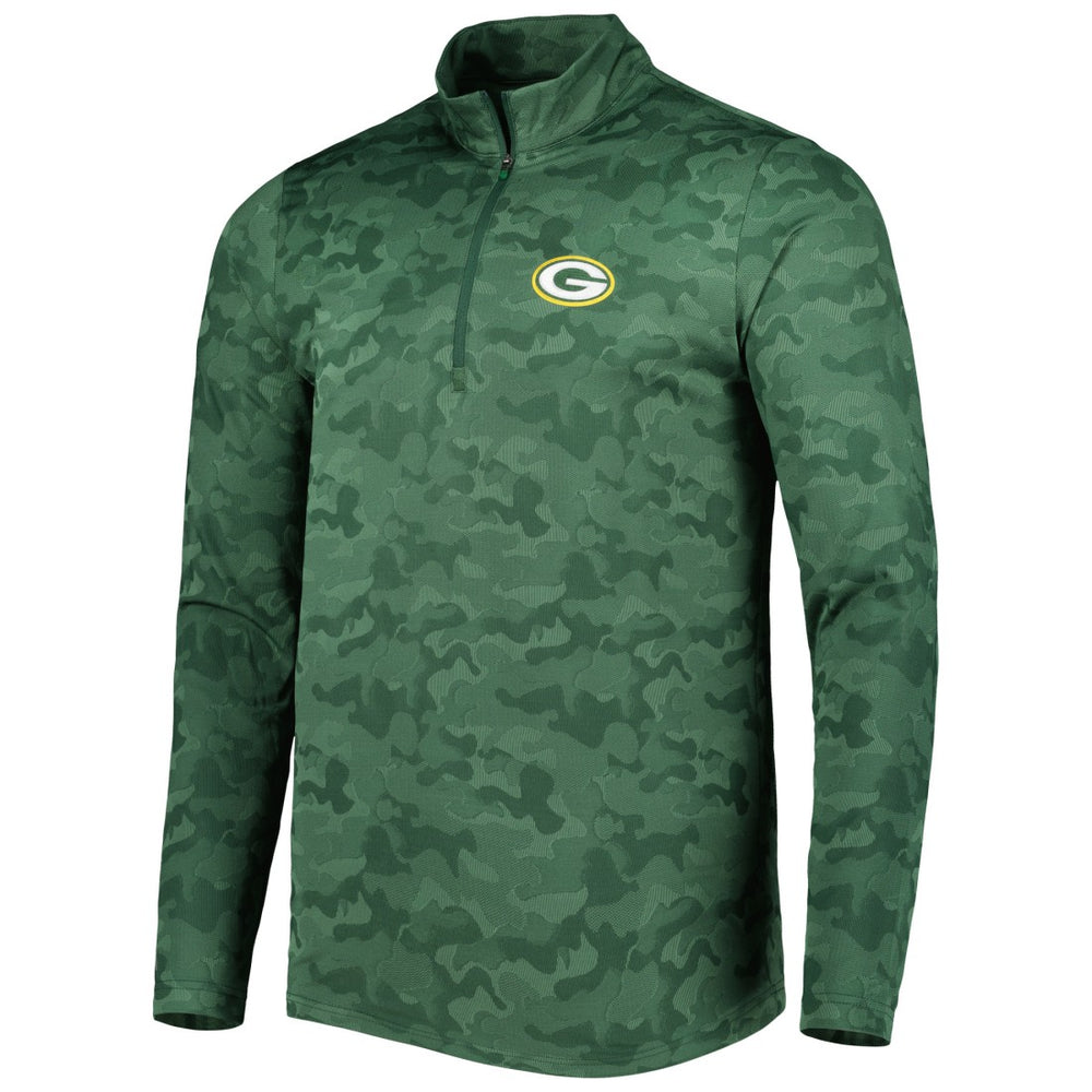 Green Bay Packers Antigua Brigade Quarter-Zip Sweatshirt Green
