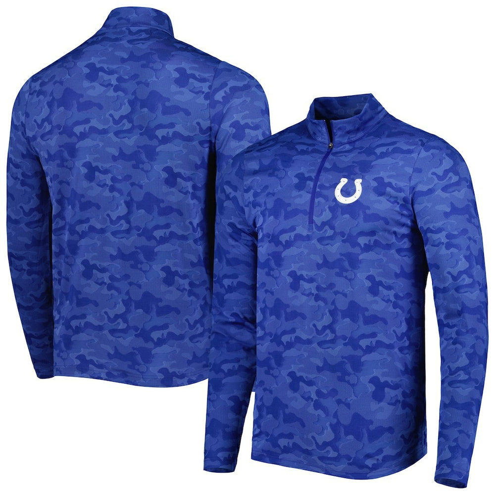 Indianapolis Colts Antigua Brigade Quarter-Zip Sweatshirt Royal