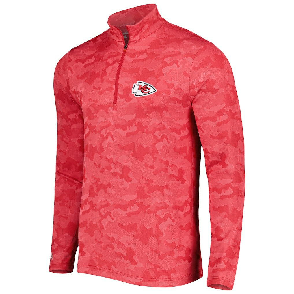 Kansas City Chiefs Antigua Brigade Quarter-Zip Sweatshirt Red