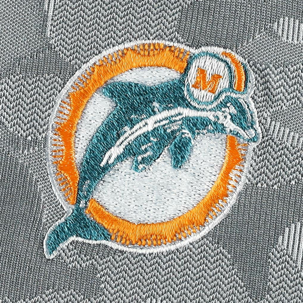 Miami Dolphins Antigua Brigade Throwback Quarter-Zip Top Gray