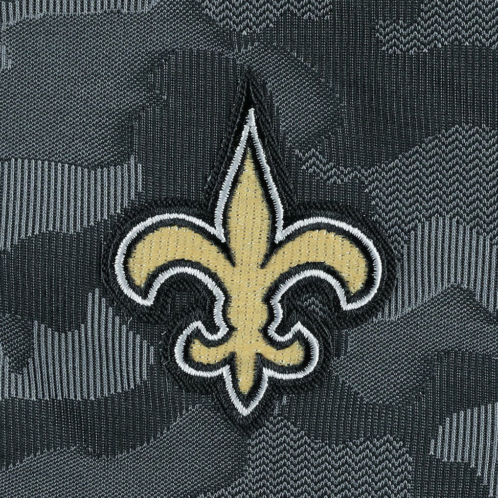New Orleans Saints Antigua Brigade Quarter-Zip Sweatshirt Black