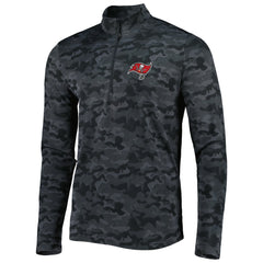 Tampa Bay Buccaneers Antigua Brigade Quarter-Zip Sweatshirt Black