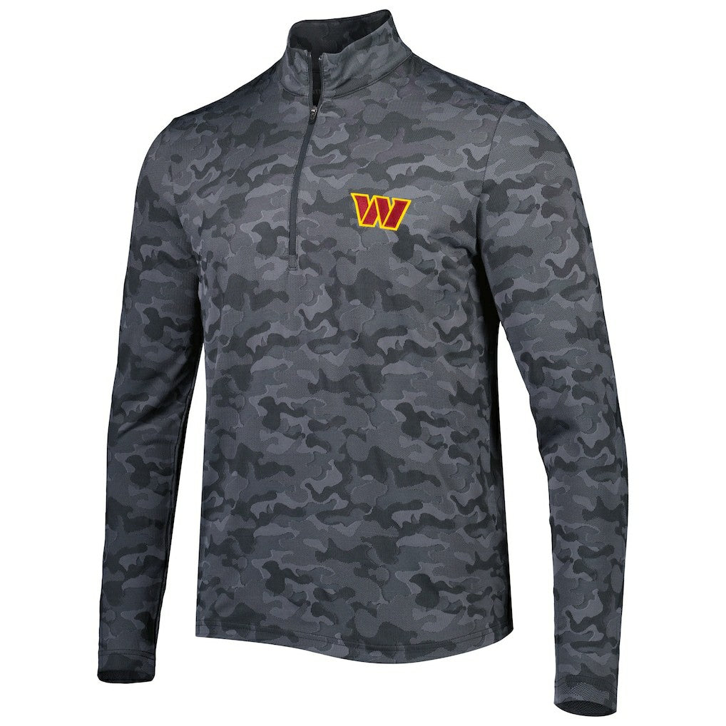 Washington Commanders Antigua Brigade Quarter-Zip Sweatshirt Black