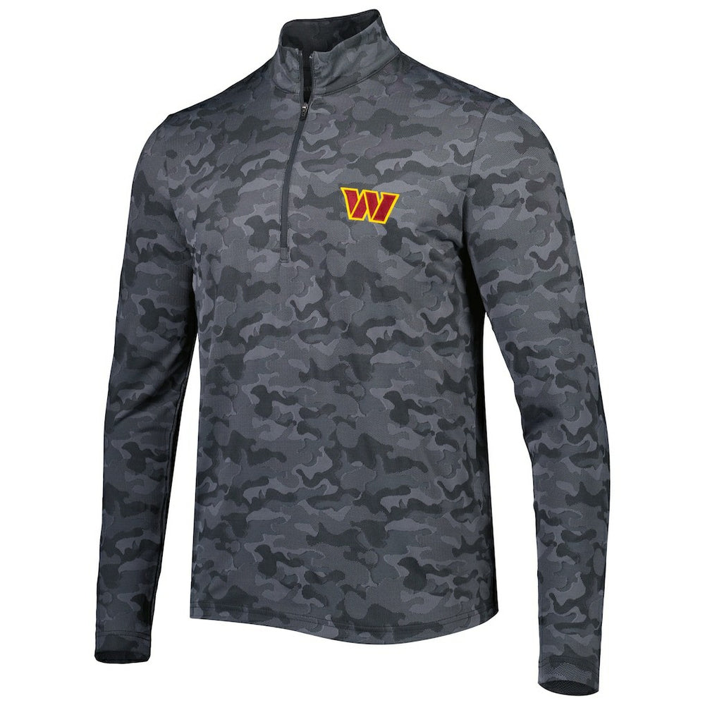 Washington Commanders Antigua Brigade Quarter-Zip Sweatshirt Black
