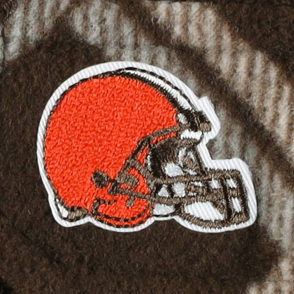 Cleveland Browns Antigua Industry Flannel Button-Up Shirt Jacket Brown