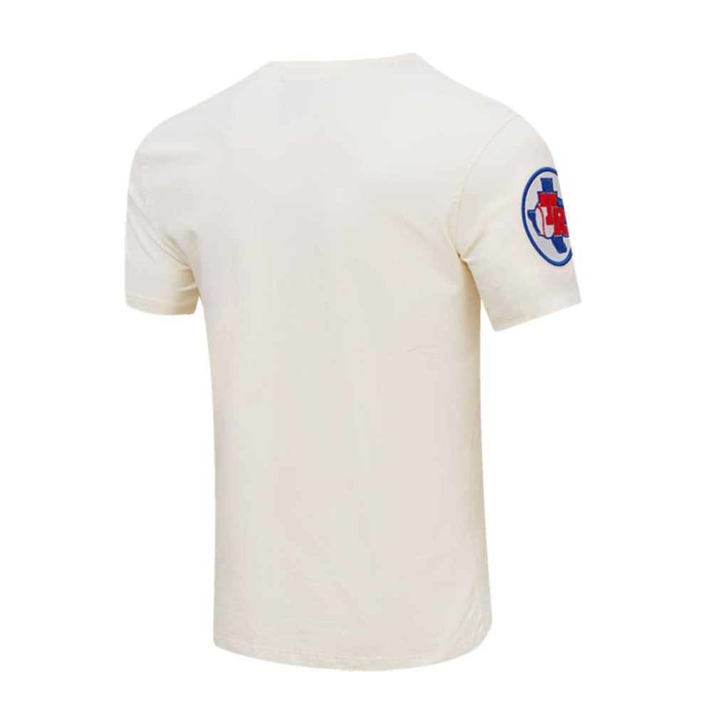 Texas Rangers Pro Standard Cooperstown Collection Old English T-Shirt - Cream - MLB Sale