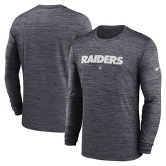 Nike Las Vegas Raiders Sideline Team Velocity Performance Long Sleeve T-Shirt Black