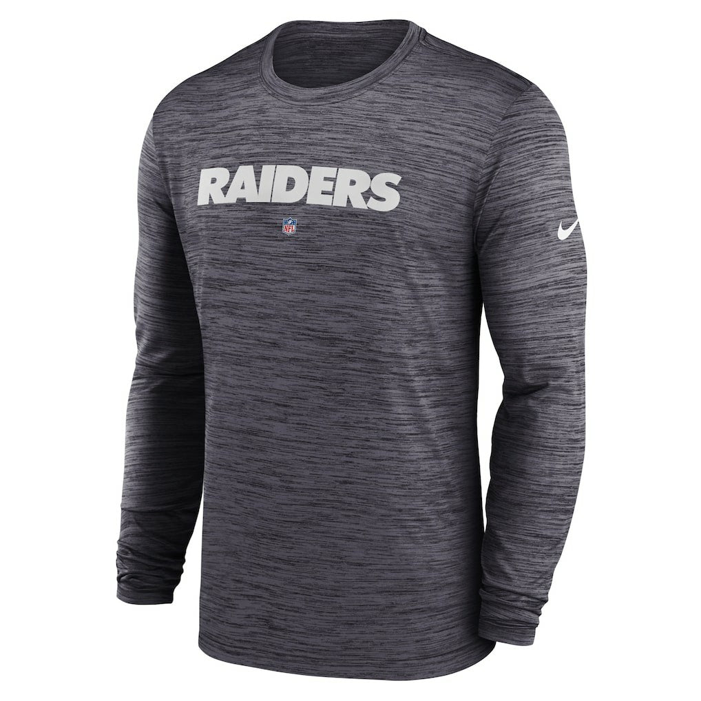 Nike Las Vegas Raiders Sideline Team Velocity Performance Long Sleeve T-Shirt Black