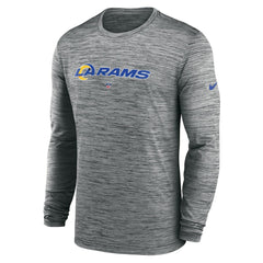 Nike Los Angeles Rams Sideline Team Velocity Performance Long Sleeve T-Shirt Heather Gray