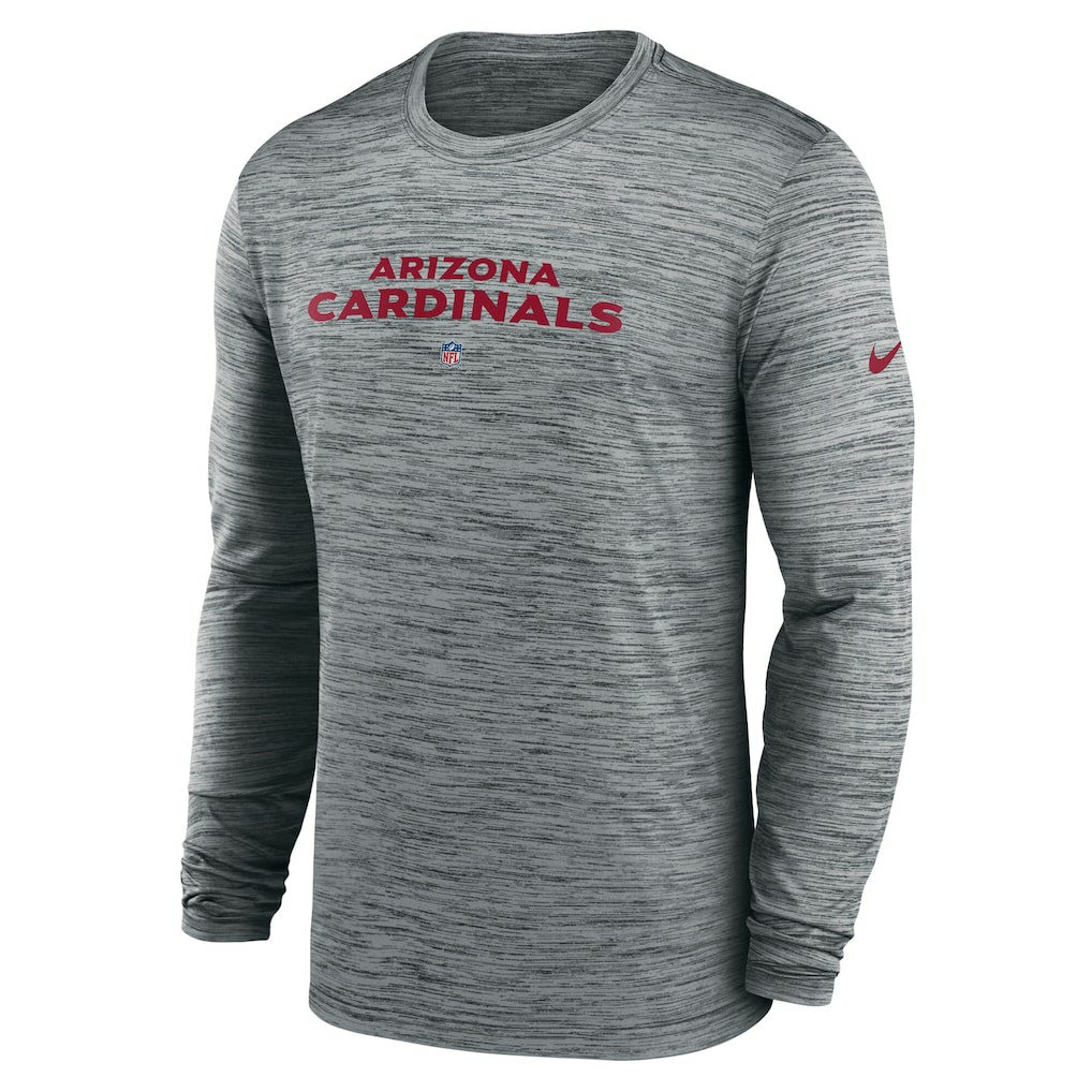 Nike Arizona Cardinals Sideline Team Velocity Performance Long Sleeve T-Shirt Heather Gray