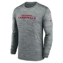 Nike Arizona Cardinals Sideline Team Velocity Performance Long Sleeve T-Shirt Heather Gray