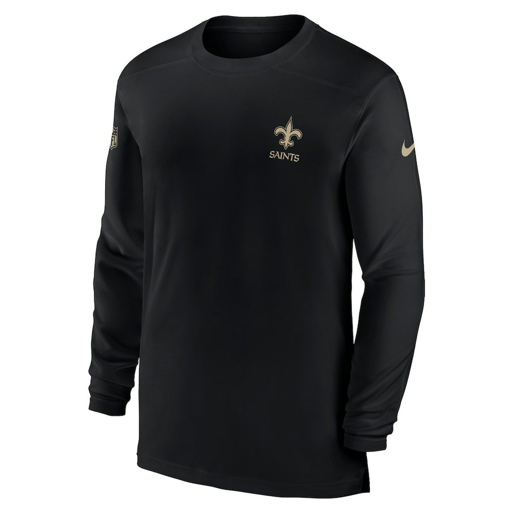 Nike New Orleans Saints Sideline Coach Performance Long Sleeve T-Shirt Black