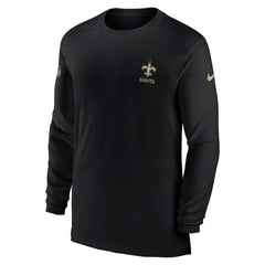 Nike New Orleans Saints Sideline Coach Performance Long Sleeve T-Shirt Black