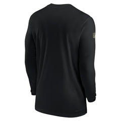 Nike New Orleans Saints Sideline Coach Performance Long Sleeve T-Shirt Black
