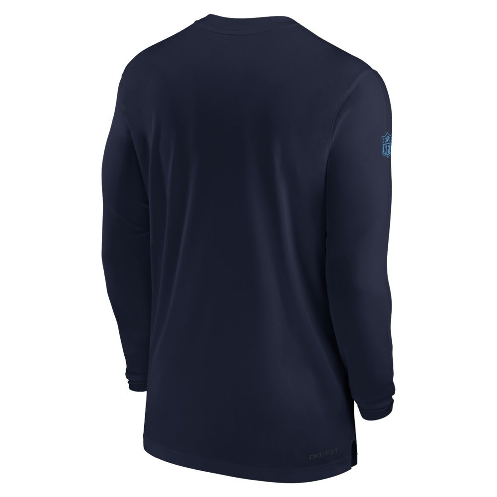 Nike Tennessee Titans Sideline Coach Performance Long Sleeve T-Shirt Navy