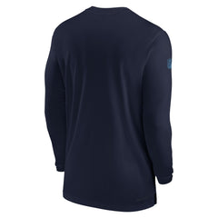 Nike Tennessee Titans Sideline Coach Performance Long Sleeve T-Shirt Navy