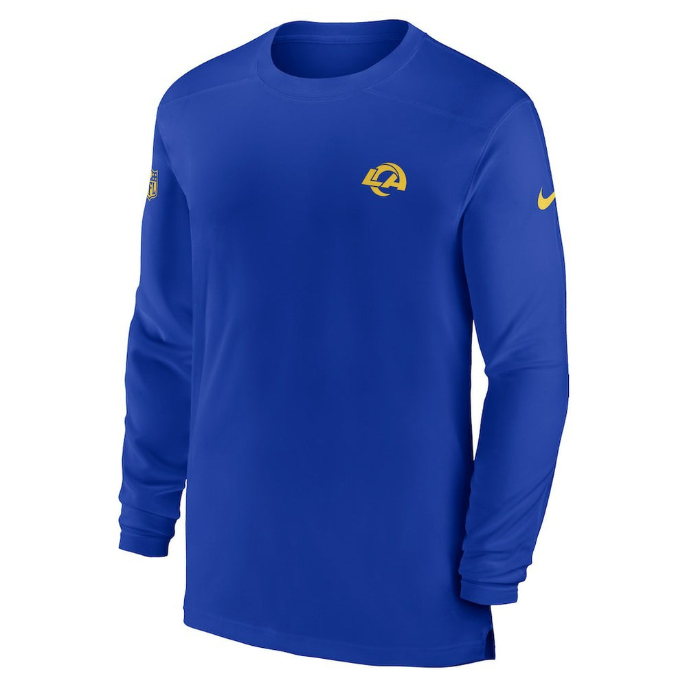 Nike Los Angeles Rams Sideline Coach Performance Long Sleeve T-Shirt Royal