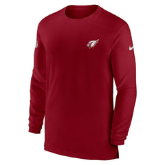 Nike Arizona Cardinals Sideline Coach Performance Long Sleeve T-Shirt Cardinal
