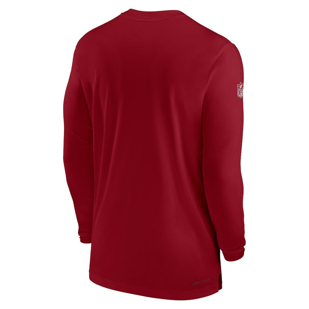 Nike Arizona Cardinals Sideline Coach Performance Long Sleeve T-Shirt Cardinal