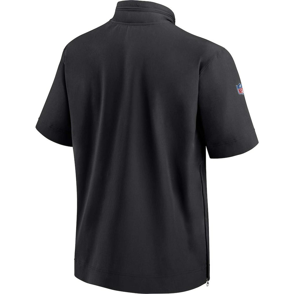 Nike Jacksonville Jaguars Sideline Coach Short Sleeve Hoodie Quarter-Zip Jacket - Black