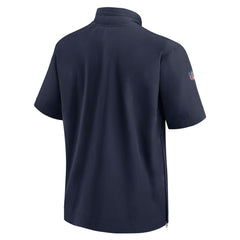 Nike Tennessee Titans Sideline Coach Short Sleeve Hoodie Quarter-Zip Jacket - Navy