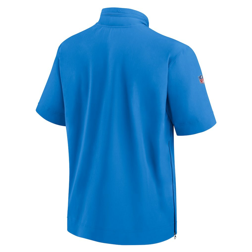 Nike Los Angeles Chargers Sideline Coach Short Sleeve Hoodie Quarter-Zip Jacket - Powder Blue