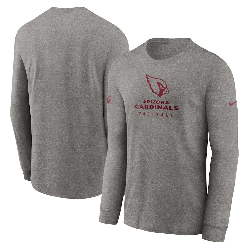 Nike Arizona Cardinals Sideline Performance Long Sleeve T-Shirt Heather Gray