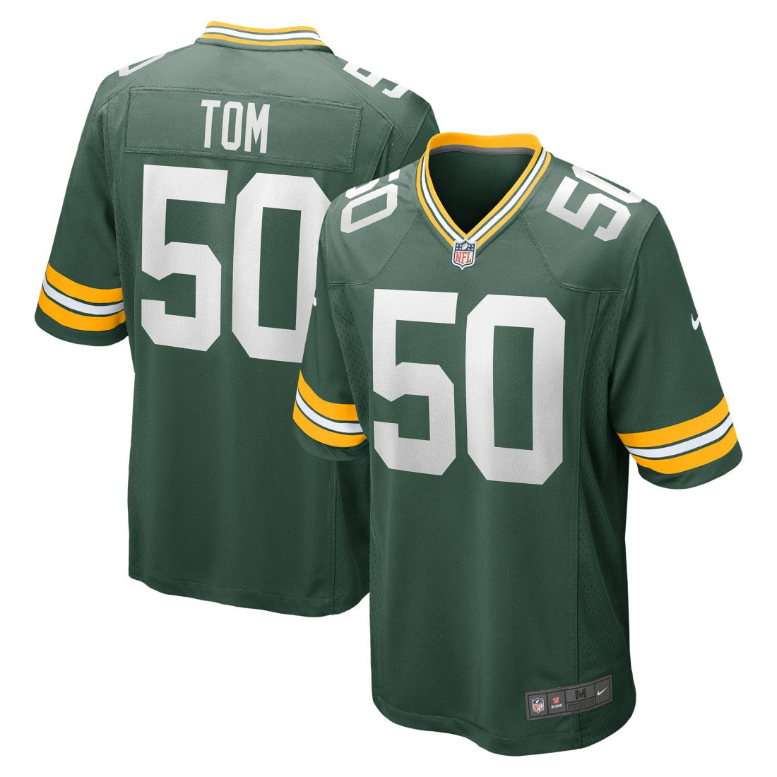 Nike Zach Tom Green Bay Packers Game Player Jersey Green