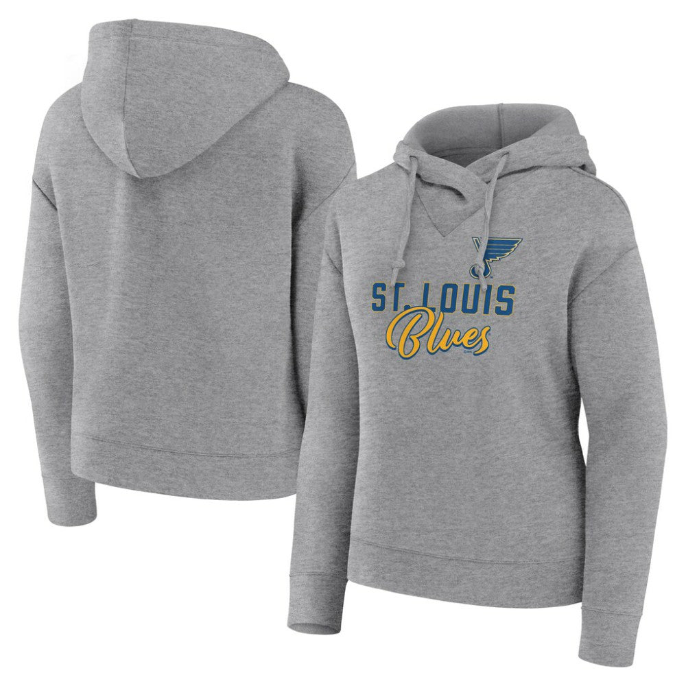 St. Louis Blues Fanatics Women's Script Favorite Pullover Hoodie - Heather Gray - NHL 5025711