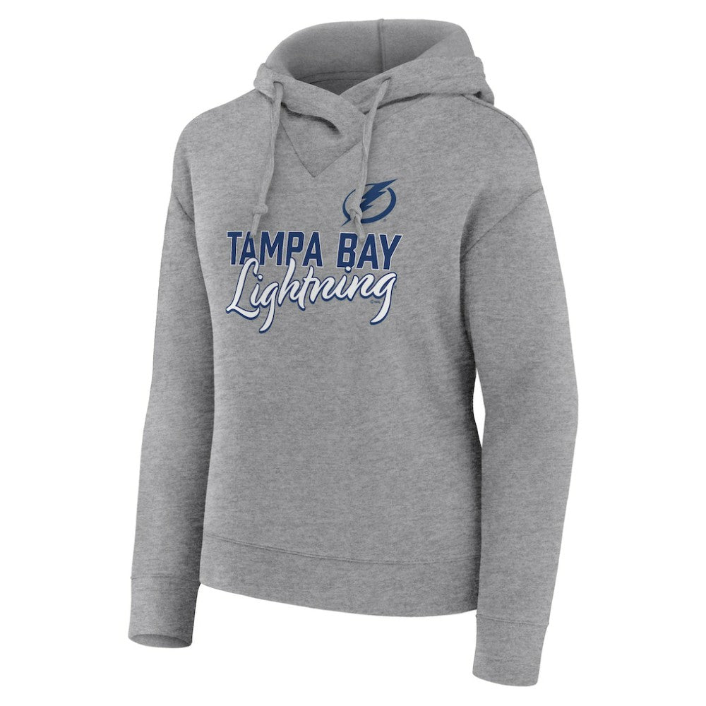 Tampa Bay Lightning Fanatics Women's Script Favorite Pullover Hoodie - Heather Gray - NHL 5025726