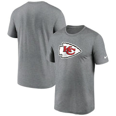 Nike Kansas City Chiefs Primetime Legend Logo Performance T-Shirt Heather Charcoal