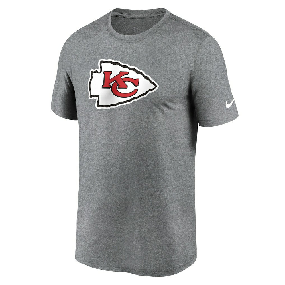 Nike Kansas City Chiefs Primetime Legend Logo Performance T-Shirt Heather Charcoal