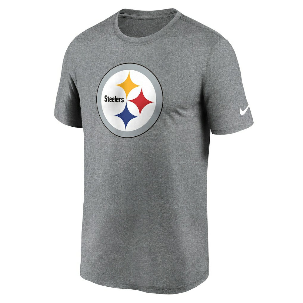 Nike Pittsburgh Steelers Primetime Legend Logo Performance T-Shirt Heather Charcoal