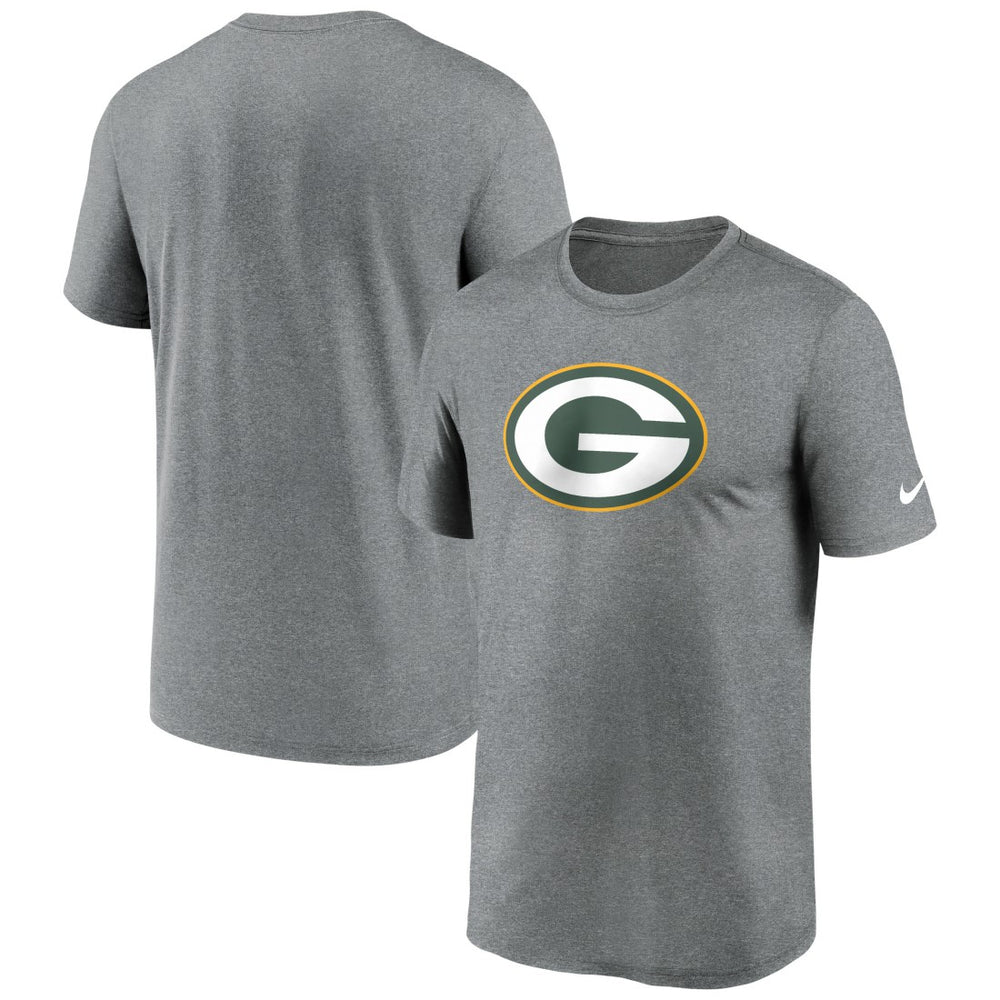 Nike Green Bay Packers Primetime Legend Logo Performance T-Shirt Heather Charcoal
