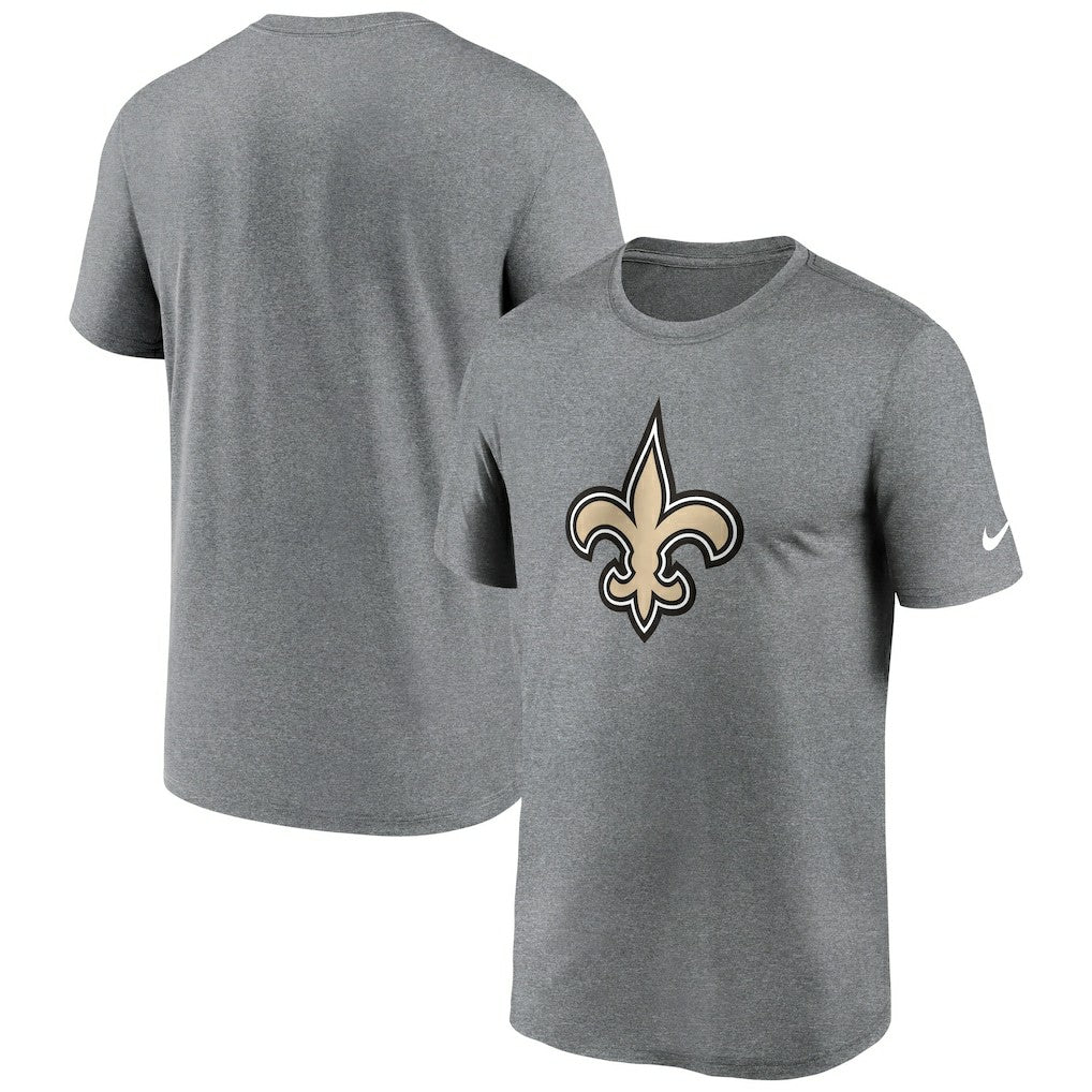Nike New Orleans Saints Primetime Legend Logo Performance T-Shirt Heather Charcoal