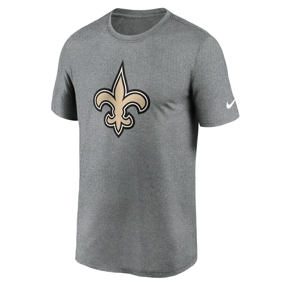 Nike New Orleans Saints Primetime Legend Logo Performance T-Shirt Heather Charcoal