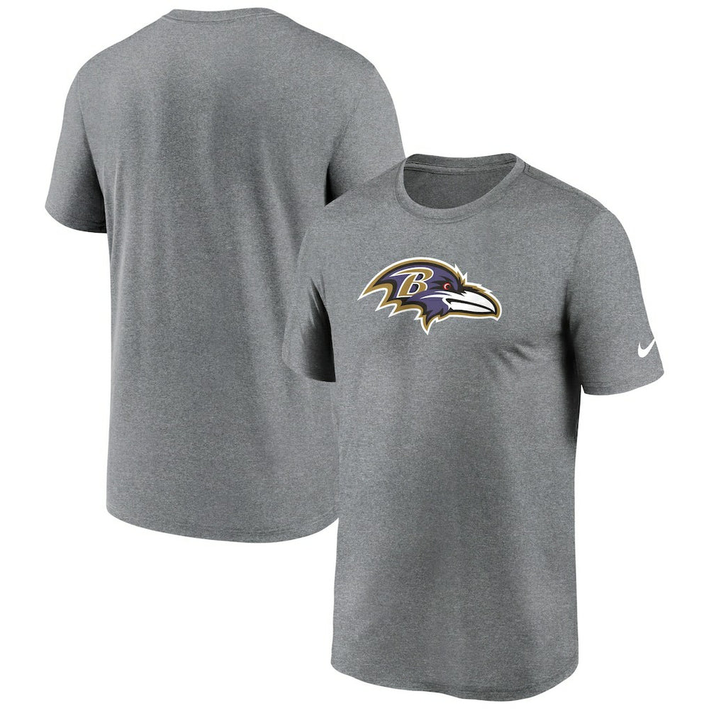Nike Baltimore Ravens Primetime Legend Logo Performance T-Shirt Heather Charcoal